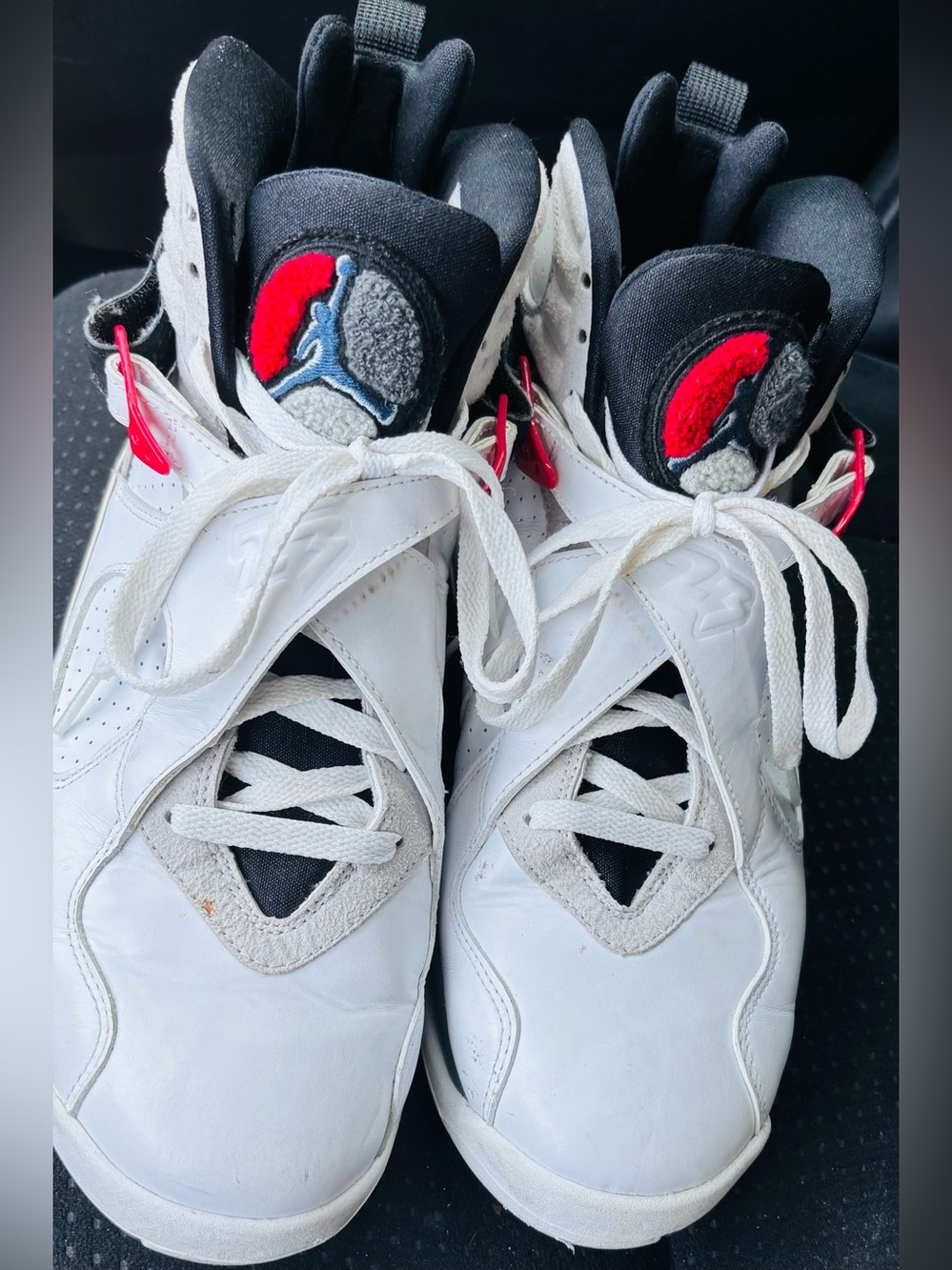 Jordan White Black Red High-Top Basketball Sneakers
